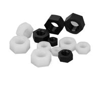 Écrou Hexagonal En Nylon Blanc/noir M2-M20 | Vis À Écrous Hexagonaux En Plastique(WHITE,M2.5-50pcs)