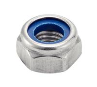 Ecrou hexagonal frein indésserrable avec bague nylon inox A2 DIN 985 M22 boîte de 25 - - 6260222