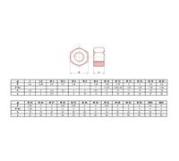 Ecrou hexagonal HU brut classe 6(8) M18 boite de 25 - - ECRHM18.8