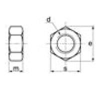 Écrou hexagonale HU A4 DIN 934 M16 boîte de 50 - ACTON - 6460116 Noir G