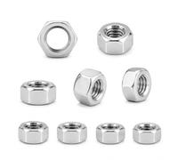 Ecrou M4 INOX A2 Hexagonal HU Nut Ø 4mm, LOT DE 50 Pcs | Ecrou M4 Pour Vis, Tiges Filetées, Boulons Ø 4 mm, DIN 934 / ISO 4032, Acier Inoxydable A2-70 (V2A/304), Filetage Pas de 0,7