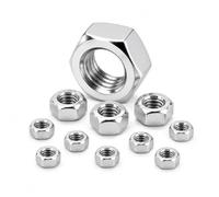 Ecrou M5 INOX A2 Hexagonal HU Nut Ø 5mm, LOT DE 50 Pcs | Ecrou M5 Pour Vis, Tiges Filetées, Boulons Ø 5 mm, DIN 934 / ISO 4032, Acier Inoxydable A2-70 (V2A/304), Filetage Pas de 0,8
