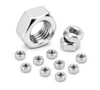 Ecrou M8 INOX A2 Hexagonal HU Nut Ø 8mm, LOT DE 50 Pcs | Ecrou M8 Pour Vis, Tiges Filetées, Boulons Ø 8 mm, DIN 934 / ISO 4032, Acier Inoxydable A2-70 (V2A/304), Filetage Pas de 1,25