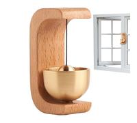 Écrou magnétique, sonnette en bois, sonnette décorative forte en bois, décoration intérieure pour réfrigérateur, portes en fer, petite sonnette gong de porte magnétique pour portes en métal p