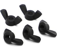 Écrou papillon, 5 Pièces DIN315 Écrou En Plastique Nylon Blanc Et Noir M3-M12 Papillon