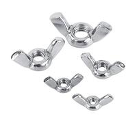Ecrou Papillon,Akozon 10 Pcs DIN315 M3 M4 M5 M6 M8 Zinc Brillant Assortiment Boulons à Ailette Ecrou a Ailette, Lot Ecrou Oreille, Accessoire Bricolage, Outils Bricolage(M6)