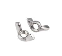Écrou papillon en acier au carbone et Zinc blanc, 120 pièces, écrou à oreilles, serrer la main Pour Bricolage(M10)