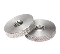 Écrou rond moleté plat en acier inoxydable 304 de 5 mm d'épaisseur, écrou de blocage fin M3-M12 vissé à la main, fixation sans outil for assemblage de bricolage industriel(M8 x 25 x 5 (2Pcs))