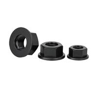 Écrous À Bride En Nylon Fond Plat, 10 50 Pièces, M3 M4 M5 M6 M8 M10 M12, Noir Et Blanc, Écrou Hexagonal for L'isolation Thermique/électrique(Black,M10 (2pcs))