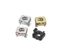 Écrous à cage, écrou de carte multicolore M4 M5 M6 M8 Rack de serveur à clip carré flottant encliquetable(Black Carbon steel,M4 20Pcs)