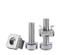 Écrous à cage encliquetables, Écrou à cage flottant en acier inoxydable M5 M6 16-30 mm 5-50 jeux(Quantity 5 Sets,M6x20 Nut)