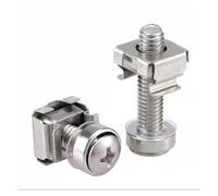 Écrous à cage encliquetables, Kit de clips de montage à vis for support de serveur, écrou à Cage flottante, trou carré M5 M6, plusieurs longueurs(Screws Nuts,25MM-M5-3PCS)