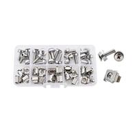 Écrous à cage encliquetables, Kit de rondelle de vis d'écrou de blocage de Cage flottante de serveur d'acier inoxydable M5 M6 20 ensemble(M6x16 (20Set))
