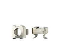 Écrous à cage flottants, Kit d'écrous à cage flottants en acier inoxydable Snap-In multicolore M4-M12(Nickel Plating,M6-10pcs)