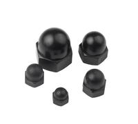 Écrous à capuchon hexagonal en plastique réutilisable M3-M20, écrous à dôme en Nylon for l'isolation(Black,M5x50pcs)