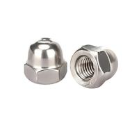 Écrous à capuchon hexagonaux bombés DIN1587, écrous à rivets à finition debout M3-M20 en acier inoxydable 304/316(304 Stainless Steel,M5 50pcs)