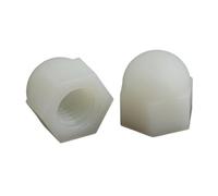 Écrous à dôme capuchon hexagonal en nylon | Blanc/Noir M3-M20 2/5/10/20/50 pcs : for boulons, tiges filetées et goujons(White,M18 2pcs)