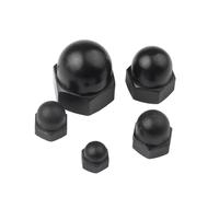 Écrous à dôme capuchon hexagonal en nylon | Noir Blanc M3-M20 2/5/10/20/50 pcs : Assemblage du matériel(Schwarz,M4 (50pcs))