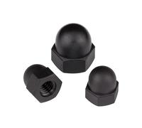 Écrous à dôme en nylon DIN1587 capuchon sphérique | Noir Blanc M3-M16 10/20/50 pcs Éclairage de communication électronique mécanique : Fixation(Schwarz,M4(50pcs))