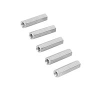 Écrous à Manchon Hexagonal M8 X 50 Mm de Long, 5 Pièces, avec Attaches Filetées à Entretoise, Acier au Carbone plaqué Zinc