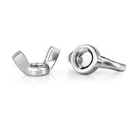 Écrous à oreilles Écrous à oreilles en acier inoxydable 304, serrer à la main en carbone(304 Stainless Steel,M4 (30pcs))