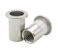 Écrous À Rivets Aveugles En Acier Inoxydable 304, 2 30 Pièces, M3 M4 M5 M6 M8 M10 M12, Inserts Filetés Zingués for Panneaux De Boîtiers(304 Stainless Steel,M12(2pcs))