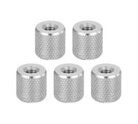 Écrous à souder ronds, 5 pièces M8 en acier inoxydable 304, tête plate cylindrique allongée, moletés diamant, trou traversant, écrous de réglage de verrouillage, fixations for électronique