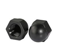 Écrous borgnes à dôme, écrou borgne en laiton et nylon en acier inoxydable 304, tête hexagonale, écrous borgnes métriques, noir et blanc, acier nickelé M3M4M5M6M8M10M12~M36(Nylon Black-M3 (30Pcs))