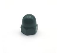 Écrous borgnes M6 Inox A2 RAL 6005 vert mousse DIN 1587 par 25