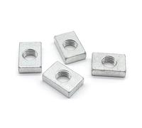 Écrous carrés noirs zingués M3 M4 M5 M6 M8, 10/50 pièces, écrous à bloc coulissant rectangulaires fins(50pcsxM6-11x8x4mm)
