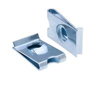 Ecrous Clips 3.5 mm en U Vis Captives pour Panneaux Fixations Rapides Plaquées Zinc Écrous en U Vis Autotaraudeuses Clips Spire Universel de Montage pour Voiture Trou Taraudé pour M3 M4 M5 (10 pcs)