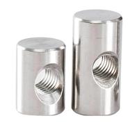 Écrous cylindriques pour meubles, Écrous de baril à trous transversaux en acier inoxydable, boulons, goupilles cheville M4 M5 M6, paquet 10 30mm(M5x25 (5Pcs))