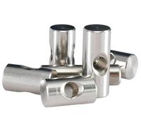 Écrous cylindriques pour meubles, Écrous M4 M5 M6 de baril trou croisé d'acier inoxydable for des meubles en bois(M6x20 (5Pcs))