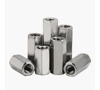 Écrous d'accouplement à tige hexagonale à filetage droit et gauche, connexion à écrou Long en acier inoxydable 304 M3 M4 M5 M6 M8 M10(5Pcs M4x30 (S6))