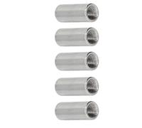 Écrous d'accouplement de tige ronds en acier inoxydable, connecteurs soudés épais et robustes pour tiges filetées, construction industrielle, assemblage de bricolage, 5 pièces 5pcs M6*8 * 10