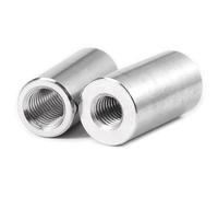 Écrous d'accouplement ronds et longs， Écrous de couplage ronds, tige, barre, goujon, connecteur rond, fixations, acier inoxydable 304, 10 pièces(M8*20 * 16)