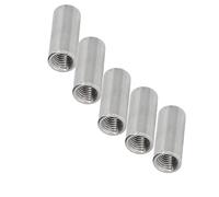 Écrous de connecteur ronds, écrou d'accouplement de style hexagonal long, corps rond en acier inoxydable 304, 5 pièces 5pcs M6*8 * 10