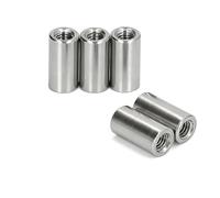 Écrous de connecteur ronds, écrou de couplage à manchon rond en acier inoxydable 304 résistant à la corrosion 5 pièces 5pcs M4*6 * 15
