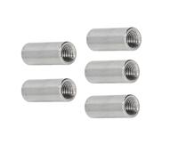 Écrous de connecteur ronds, goujons de tige filetée femelle, écrous d'accouplement ronds en acier inoxydable 5pcs M4*6 * 12