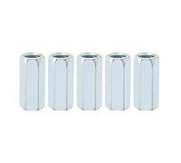 Écrous de Couplage Long Tige, 5 pièces crou Hex Coupleur Écrou Filetage Femelle tige longue connecteur à écrou hexagonal zingué fixations filetées M12 x 40(15)
