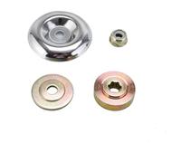 Écrous de lame de rechange en métal pour débroussailleuse,4PCS écrous M10 gauche, coque de protection, plaque pour lame et lame inclus,Accessoires universels pour débroussailleuses