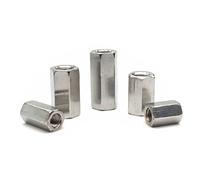 Écrous de raccordement ronds, Acier inoxydable cylindrique M5-M24 des écrous d'accouplement de sortilège 304 A2 for prolongé