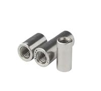 Écrous de raccordement ronds, Écrous cylindriques d'accouplement de tige d'acier inoxydable M6 M8 M10 M12 longueur 20-40mm