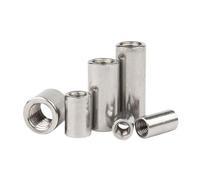 Écrous de raccordement ronds, Écrous de couplage tige cylindrique en acier inoxydable M3-M16