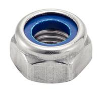 Ecrous hexagonaux frein indésserrable avec bague nylon inox A2 DIN 985