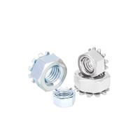 Écrous de type K en acier inoxydable 304, écrous hexagonaux dentés, capuchons au carbone, bouchons à vis standard multi-dents M3 M4 M5 M6 M8 M10