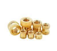 Écrous D'injection Thermique En Laiton M1.4 .6 .7 M2 .5, Filetage Femelle Moleté, Intégrés for L'impression 3D, 100/200 Pièces(4mm,M2(OD3.2) 200pcs)