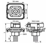 Écrous doubles WALRAVEN BIS RapidStrut Hammerfix filetés G2 - M10 x 40 mm - 652785004