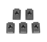 Écrous en T, 5 Pièces Écrou à Rainure en T de Finition Oxyde Noir, Filetages M8/10 Rainures en T pour Tables de Machines-Outils(M8)