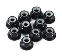 Écrous Hexagonaux Auto-bloquants, 10 Pcs Écrou CNC en Aluminium à Brides en Nylon Écrou de Verrouillage Auto-Verrouillage des Écrous Métalliques (M3 Noir)